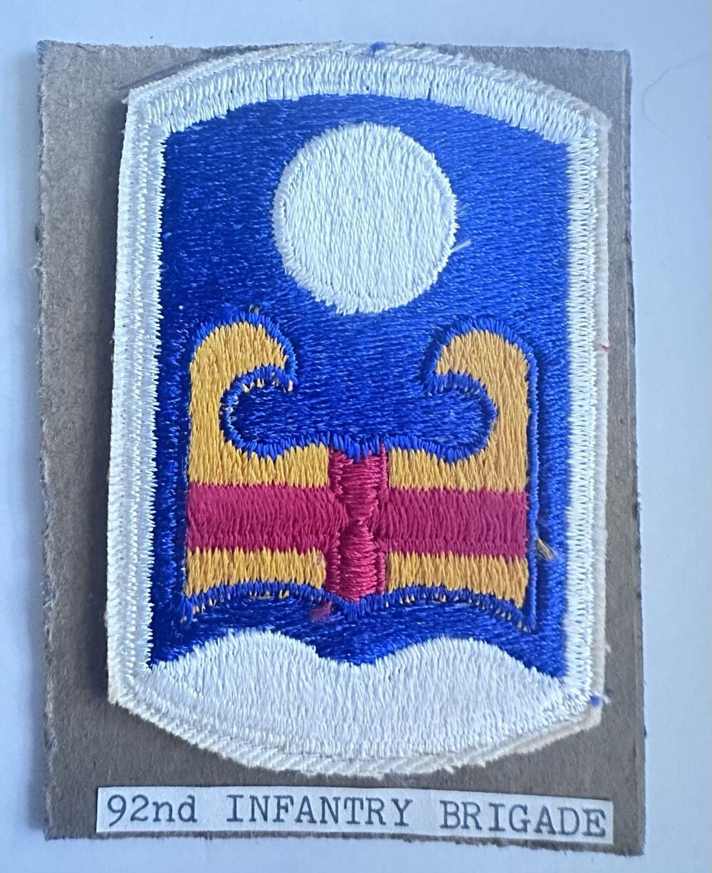 US Army 92nd Infantry Brigade Cut Edge No Glow New Vintage Collectors P53